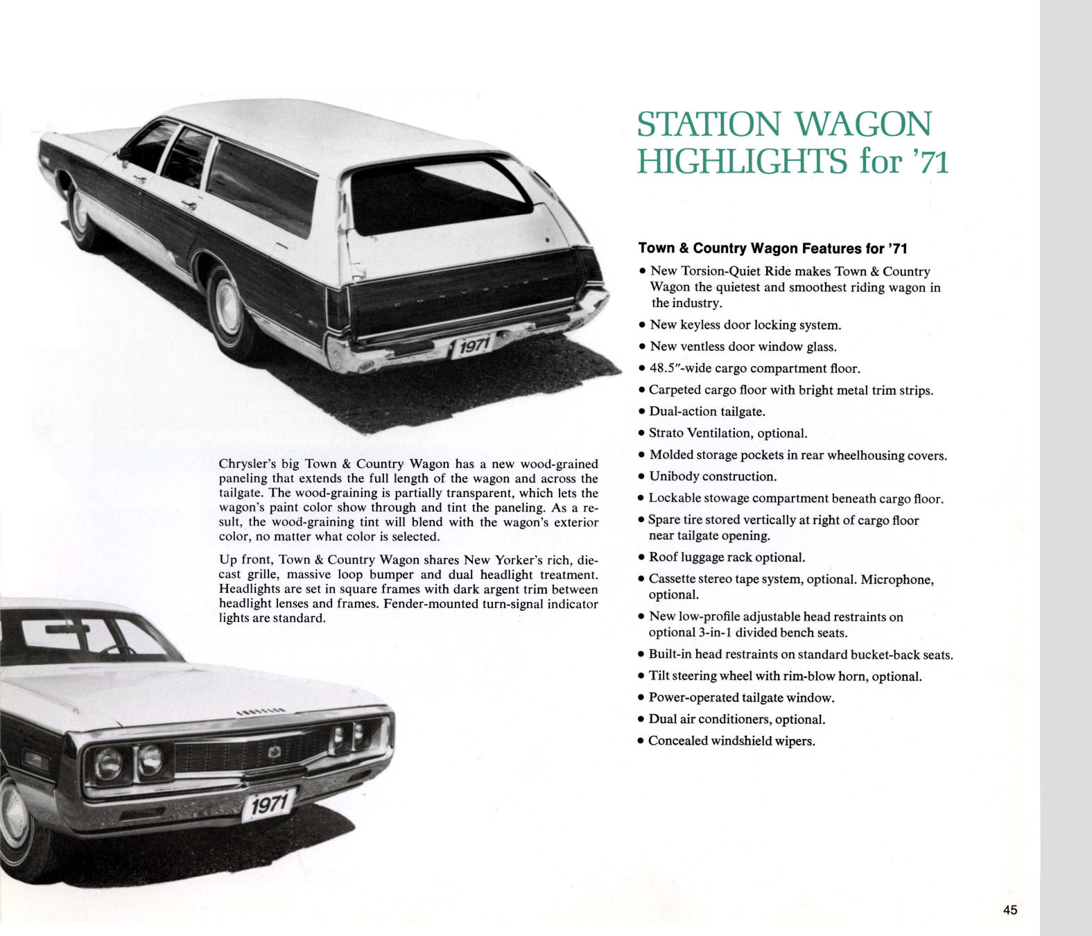 1971 Chrysler Features Brochure Page 27